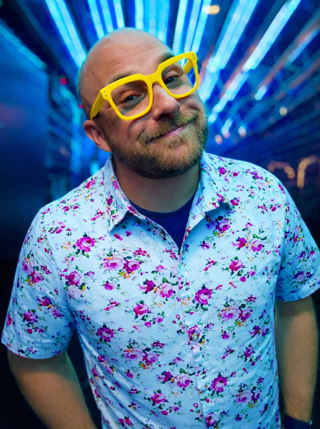 Ashley in Blue Lights-1